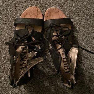 Black Gladiator Sandals